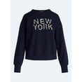 thumbnail image 5 of Free Assembly Women's and Women's Plus New York Embroidered Shrunken Sweatshirt, Sizes XS-4X, 5 of 5