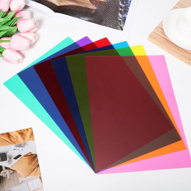GAXIRE 12 Pcs Film de Diffusion de Lumière Feuilles Colorées Rouges pour Travaux d'Éclairage de Films Photographes