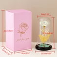 thumbnail image 5 of Valentine's Gift Forever Flower Gold Foil Rose Flowers in Glass Dome LED Light Valentine's Day, 5 of 21