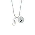 thumbnail image 2 of Delight Jewelry Silvertone Faith Infinity Sign Silvertone Script Initial Disc - S - Charm Necklace, 20"+3", 2 of 4