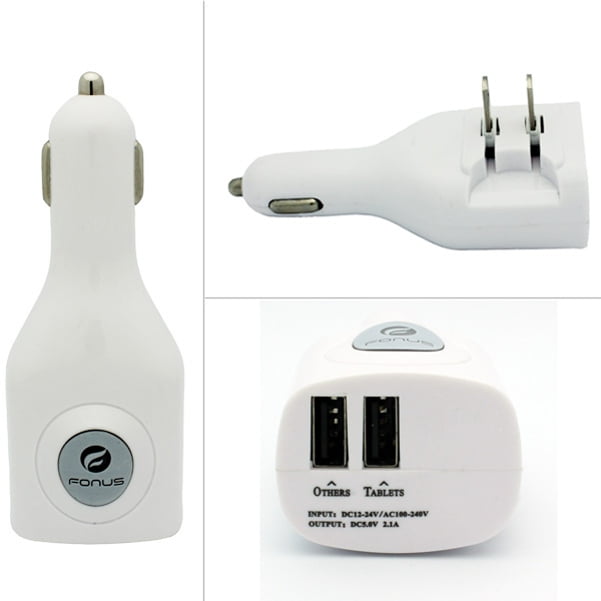 Foldable USB AC Wall Charger WHITE for Samsung Galaxy Tab S2 9.7 8.0 S 10.5 8.4