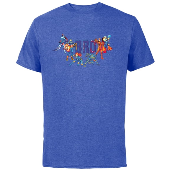 Marvel Super Heroes Avengers Family Vacation Trip Bro - Short Sleeve Cotton T-Shirt for Adults - Customized-Royal Heather