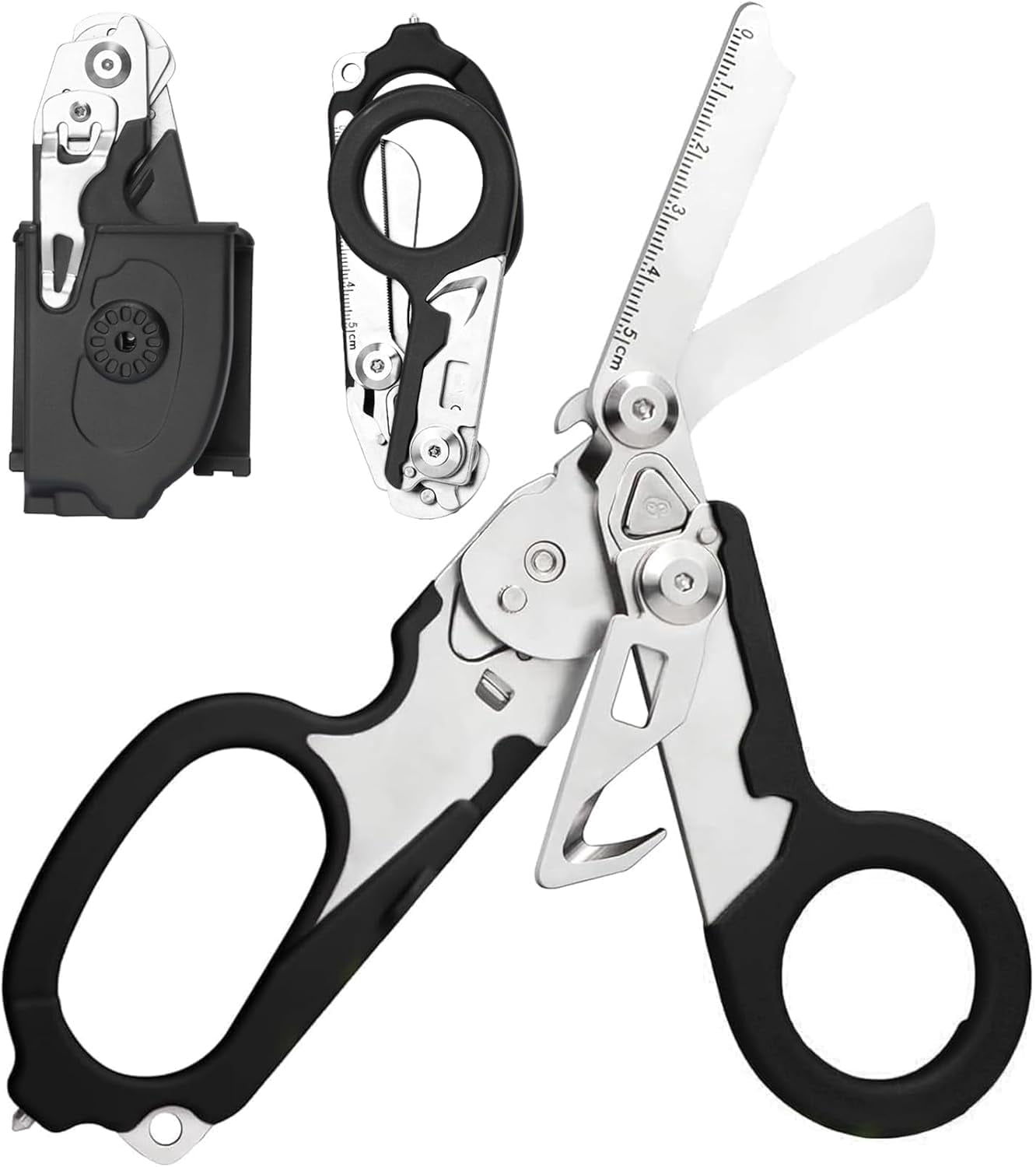 Trauma Shears,6 in-1 Emergency Response Shears with Protective Sheath,Medical Scissors Trauma Scissors for Outdoor Camping Rescue