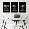 thumbnail image 3 of GUBIYU 3Pcs Black Gold Hustlers Poster Motivational Wall Decor Modern Art Hustle Grind Execute Wall Art Canvas Painting,Office Art Ideal Gift for Bedroom Living Room Corridor Room Decoration 12"x16", 3 of 6