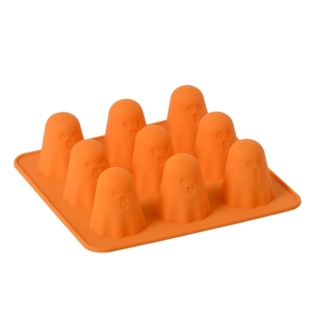 Molde De Silicona Antiadherente 3D Para Chocolate Con 9 Cavidades, Ideal Para Gominolas, Caramelos De Gelatina, Pasteles De Resina Y Decoraciones Para Fiestas De Halloween.