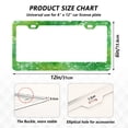thumbnail image 2 of Aluminum License Plate Frame 2 Pack Car Exterior Accessory Car Tag Holder for Front Rear Plates Cars Decor Green Ink Splatter Pattern, 2 of 7
