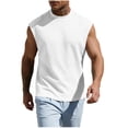 thumbnail image 2 of Horkkom Tank Tops men Solid Color Crew Neck Sleeveless Shirts Comfortable Summer Workout Casual Shirts, M-3XL, 2 of 9