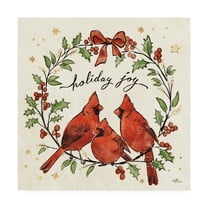 Trademark Fine Art 'Christmas Lovebirds XI' Canvas Art by Janelle Penner