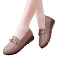 thumbnail image 3 of NOKIO Comfortable Women'S Flats Stylish Women'S Breathable Fashion Sneakers Women Comfort Walking Flat Loafer Slip On Leather Loafer Comfortable Flat Shoes Outdoor Driving Shoes, 3 of 7