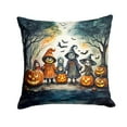 thumbnail image 2 of Trick or Treaters Spooky Halloween Fabric Decorative Pillow 14 in x 14 in, 2 of 2