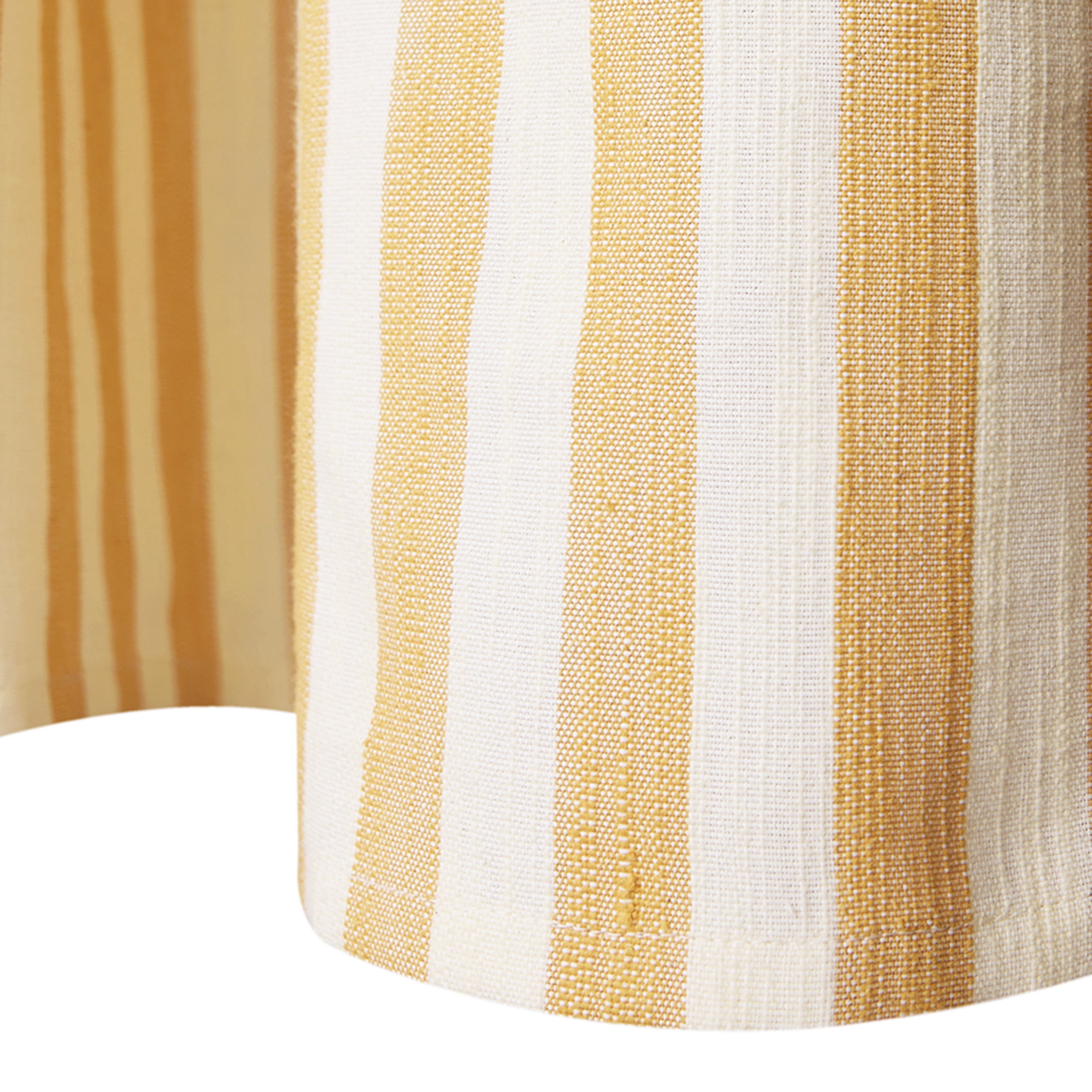 Beautiful Amber Yellow Mix & Match Stripe Shower Curtain by Drew Barrymore, Cotton & Polyester, 72" x 72"