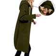 thumbnail image 2 of Misright Women's Long Hoodie with Zipper, Loose Fit, Stylish, with Eye Mask and Pockets, 2 of 11