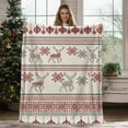 thumbnail image 5 of Christmas Throw Blanket for Couch 27x39, Plaid Winter Holiday Festival Cute Xmas Snowman Santa Gingerbread Blankets ,Soft Flannel Fleece Blankets for Home Living Room Bed Chair Decor, 5 of 6