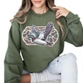thumbnail image 2 of Camo Flying Mallard Bird Sweatshirt – Vintage Old School Camo Unisex Hunting Sweatshirt, Outdoor Duck Hunting Graphic Top, Country Gift for Men and Women, 2 of 7