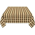 thumbnail image 4 of Square Tablecloth 60 x 60 Inch, Autumn Gold Gingham Tablecloth Square Breathable Table Cloth Cover Fabric Tablecloth for Dining, Party, Buffet, Wedding, 4 of 8