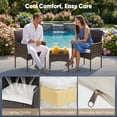 thumbnail image 5 of Gianna 3-Piece Patio Furniture Set, Outdoor Wicker Rattan Chairs with Removable Cushion & Glass Table, Conversation Furniture for Porch, Garden, Backyard, Poolside - Brown, 5 of 6
