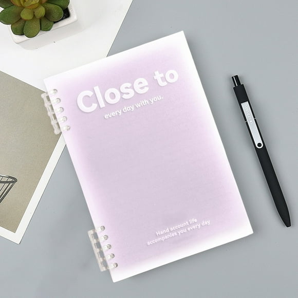 B5 Cuaderno de bobinas | Papel de escritura en cuadrícula de 8mm | Diario portátil con cubierta de plástico engrosado | 60 hojas 120 páginas | Azul, Púrpura, Rosa, Verde, Escuela de Oficina Duradera