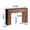 thumbnail image 4 of CQSXDA Wood Console Table in Black & Natural Finish, 47in Entryway Table, 4 of 7