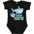 thumbnail image 3 of Inktastic My Great Grandma Loves Me with Cute Sharks Boys or Girls Baby Bodysuit, 3 of 5