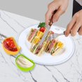 thumbnail image 4 of Juego de 8 platos de plástico de colores para servir patatas fritas y salsas, para especias, salsa de tomate, sal, vinagre vegetal, kétchup y patatas fritas, 4 of 5