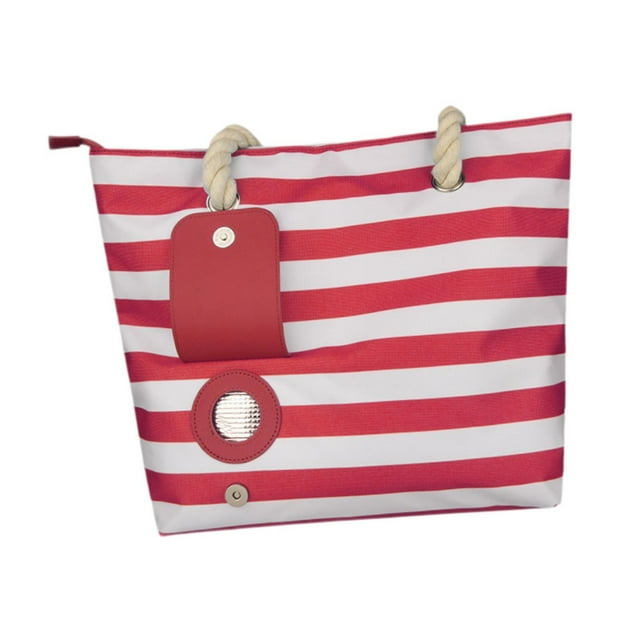 Bolsa de transporte para enfriador de vino, bolsa con cierre de cremallera, bolso portátil, portador de vino, bolso para vino, para acampar, viajar, Rojo