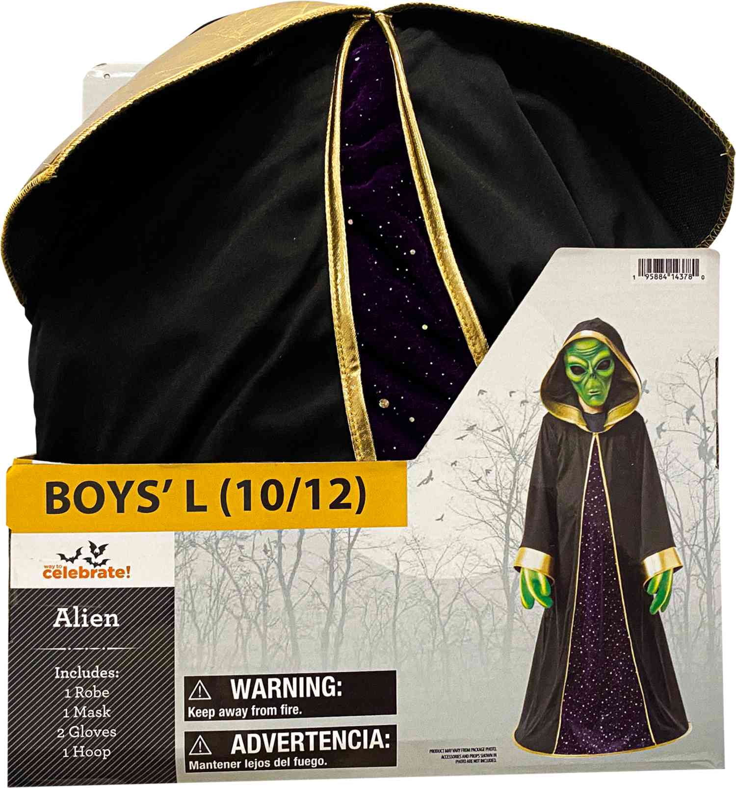 Alien Halloween Costume for Children, Boy's Size M (8), by Way to Celebrate