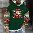 thumbnail image 2 of Cavosen Christmas Comfortable Hoodie for Man Big and Tall Long Sleeve Loose Hoodie Santa Graphic Stretch Drawstring Sweatshirt Outdoor Tops, 2 of 5