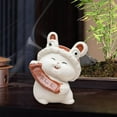 thumbnail image 3 of destyer Bunny Sculpture Ornament Car Dashboard Desk Mini Rabbit Statues Figurines Red, 3 of 9