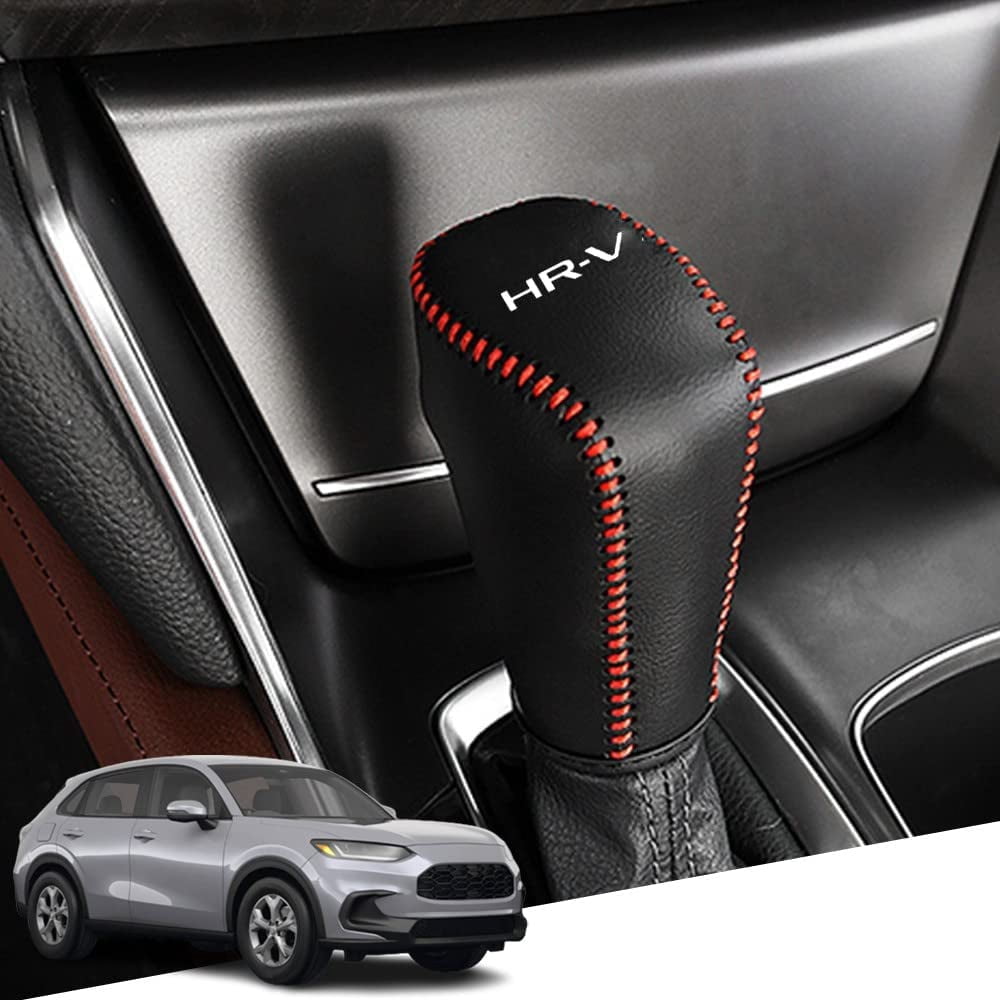 Xinrsheag Genuine Leather Automatic at Gear Shift Knob Cover Protector