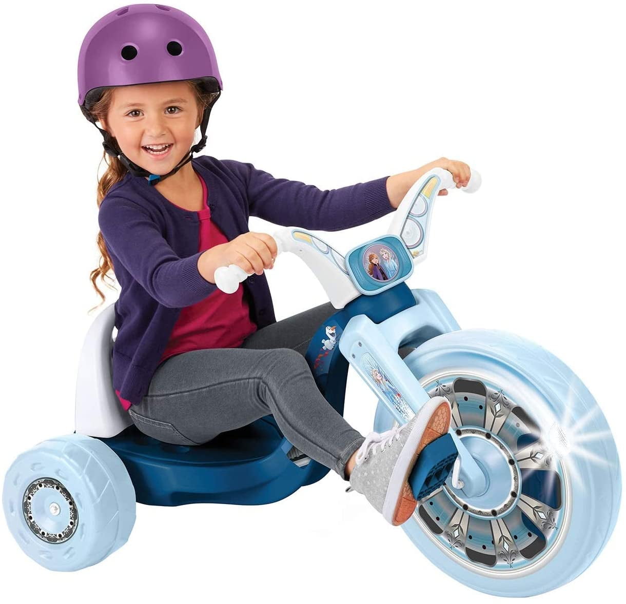 Frozen 2 Fly Wheels 15&quot; Cruiser Ride-On with 3 Position Adjustable Seat, Ages 3-7
