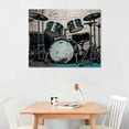 thumbnail image 2 of ARISTURING  Guitar Drum Canvas Wall Art Piano Painting Musical Instruments  20x16in, 2 of 6