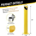 thumbnail image 2 of 2PCS Safety Bollard Post, 48 Inch Height Steel Bollard Post, 4.5 Inch Diameter Security Traffic Barrier Post, Yellow Steel Bollard for Warehouse Parking Lot, 2 of 7