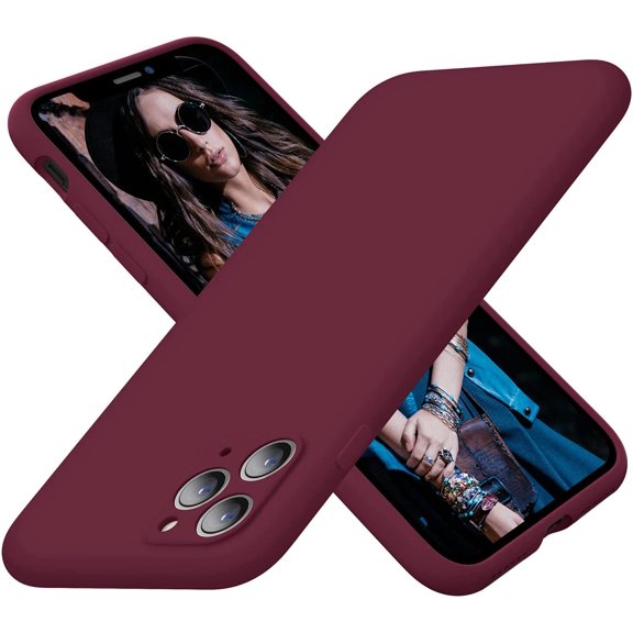 Designed for iPhone 11 Pro Max Case, Silicone Ultra Slim Shockproof Phone Case with Soft Anti-Scratch Microfiber Lining,[Enhanced Camera Protection], 6.5 inch, Plum
