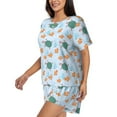 thumbnail image 5 of Sigee Turtles And Goldfish for Sleepwear Casual Pjs with Pockets Women's Pajamas Sets Shorts 2 Piece Short Sleeve Lounge Sets XX-Large, 5 of 9