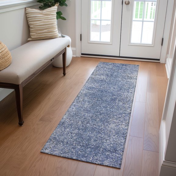 Addison Rugs Chantille Indoor/Outdoor Transitional Vintage Blue Washable Runner Rug, 2'3" x 7'6"
