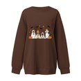 thumbnail image 5 of Reduced,GA WEIHUA Women Halloween Pumpkin Shirts Funny Dog Ghost Graphic Sweatshirt Cute Spooky Season Party Fake Two Piece Sweater Fall Pullover Top 2024 Trendy,Brown,M, 5 of 5