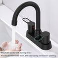 thumbnail image 4 of Fithood 2 Handles Bathroom Sink Faucet, Matt Black Centerset RV Bathroom Faucets for 3 Hole, 4 of 5