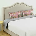 thumbnail image 3 of Yayeee Pillowcase Standard Size Set of 2 Satin Wrinkle Resistant Pillow Case, Pink Christmas House, 3 of 8