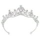 thumbnail image 3 of Corona de diamantes de imitación para fiesta, corona de boda para mujer, corona de novia, corona de novia de primera calidad, 3 of 9