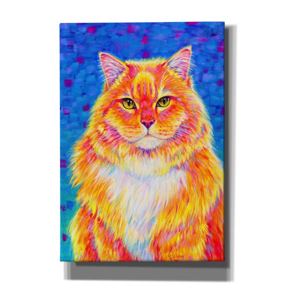 Epic Graffiti 'Orange Buff Tabby Cat' by Rebecca Wang Art, Acrylic Glass Wall Art, 18"x26"