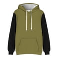 thumbnail image 3 of OUSITAID Fashion Men Hooded Sweatshirts Comfortable Hoodie Drawstring Patchwork Pocket Tops, 3 of 4