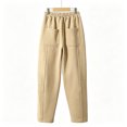 thumbnail image 3 of YUANxueke Athletic Sweatpants for Boys Drawstring Waist Casual Loose Fit Pants with Side Pockets,Khaki,Sizes 5-15, 3 of 5