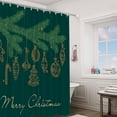 thumbnail image 2 of Christmas Tree Decor Shower Curtain Set,Branch with Holiday Toys Balls and Sweets Polyester Shower Curtain for Shower Stall Bathroom Waterproof with 12 Hooks 72x72 Inch, 2 of 6