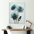 thumbnail image 2 of Designart Hyperrealistic Blue And White Flowers Canvas Wall Art, 2 of 5