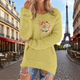 thumbnail image 2 of Bovemsi Womens Sweaters Casual Solid Long Sleeve Jumper Blouse Fall Sweaters, 2 of 5