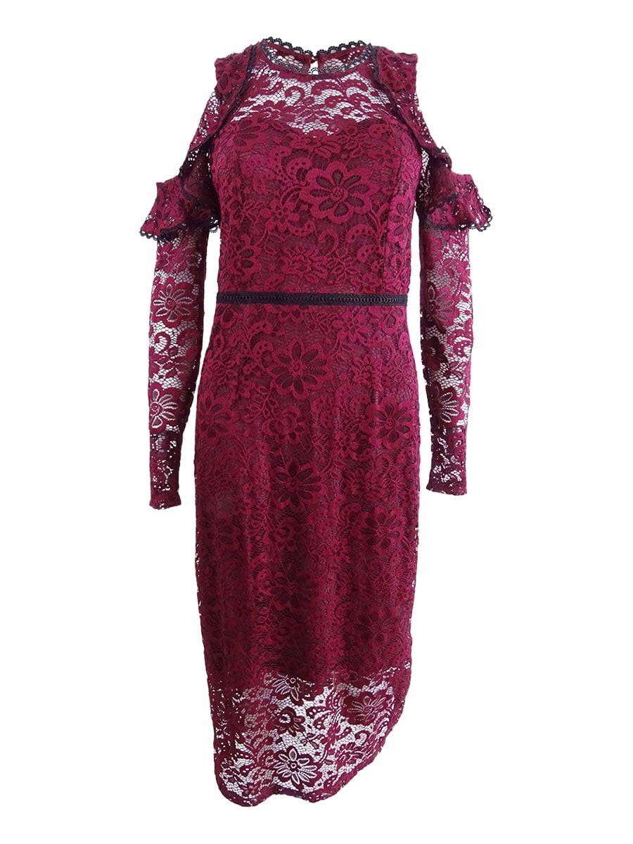 thalia sodi short sleeve lace dress