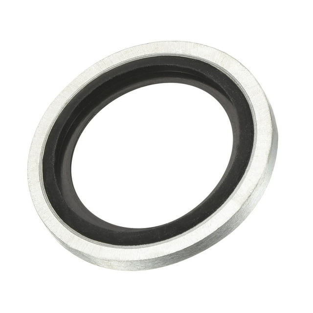 Unique Bargains G1/2 Carbon Steel Nitrile Rubber Bonded Sealing Washers, 5 Pack