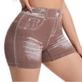 thumbnail image 4 of Womens Faux Denim Shorts High Stretchy Butt Lifting Jean Shorts Plus Size Booty Jegging Shorts, 4 of 5