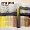thumbnail image 6 of Patbrela California King Size Bed Frame with 49.2-Inch LED High Headboard and 2-Tier Storage, Metal Platform Bed, Black, 6 of 9