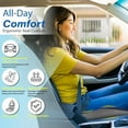 thumbnail image 4 of Car Seat Cushion, Ergonomic Memory Foam Car Cushion for Sciatica Pain Relief, Larger Driving Seat Pillow for Short Drivers on Long Drives - Butt Pillow for Truck, Office, Wheelchair - Blue&Gray, 4 of 18